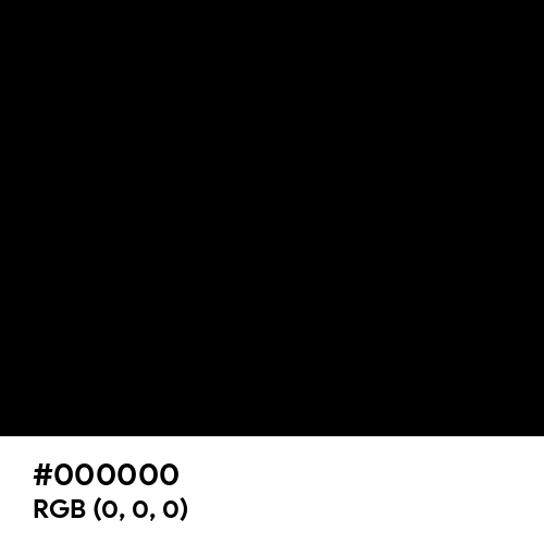Black CMYK (Hex code: 000000) Thumbnail