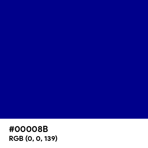 Dark Blue (Hex code: 00008B) Thumbnail