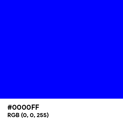 Pure Blue (Hex code: 0000FF) Thumbnail