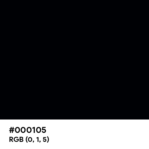 Rich Black (FOGRA39) (Hex code: 000105) Thumbnail
