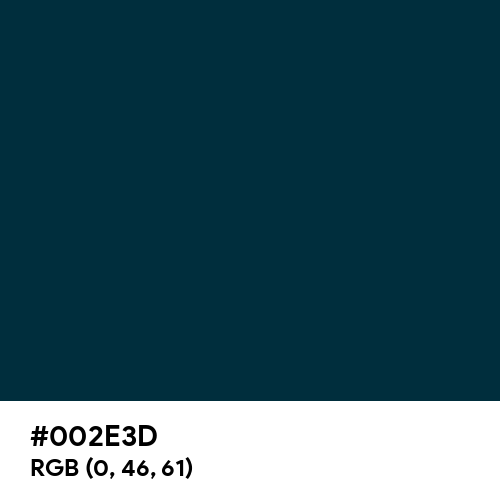 Oxford Blue (Hex code: 002E3D) Thumbnail