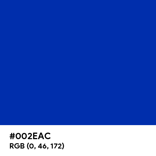 Israel Blue (Hex code: 002EAC) Thumbnail