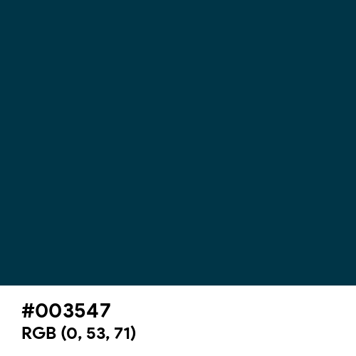 Prussian Blue (Hex code: 003547) Thumbnail