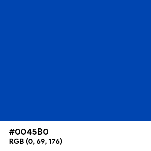 Diode Blue (Hex code: 0045B0) Thumbnail