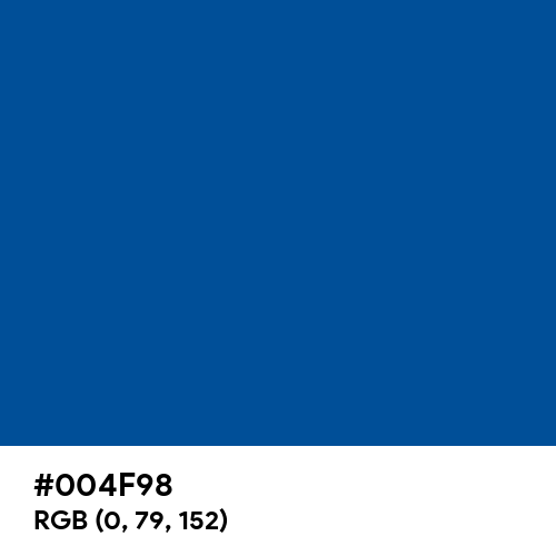USAFA Blue color hex code is #004F98