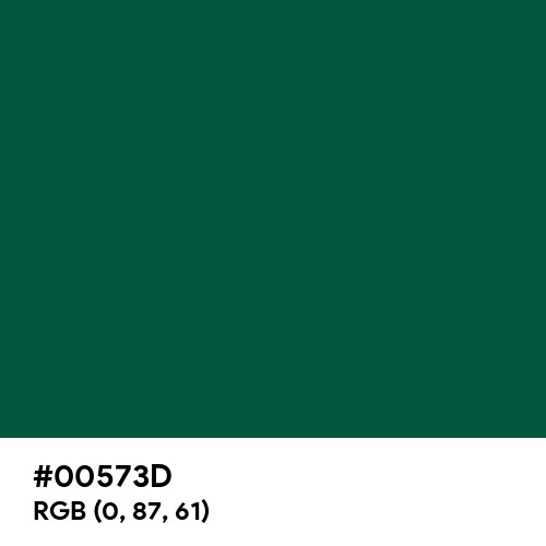 Emerald Green (Ferrario) (Hex code: 00573D) Thumbnail