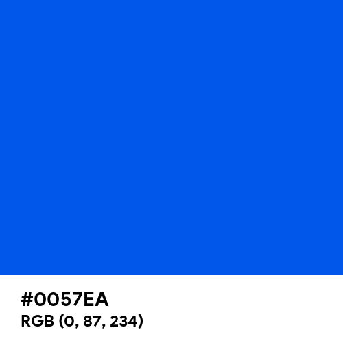 Blue (RYB) (Hex code: 0057EA) Thumbnail