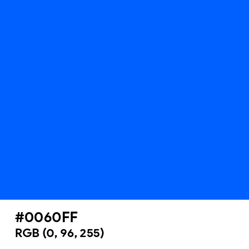 Brandeis Blue (Hex code: 0060FF) Thumbnail