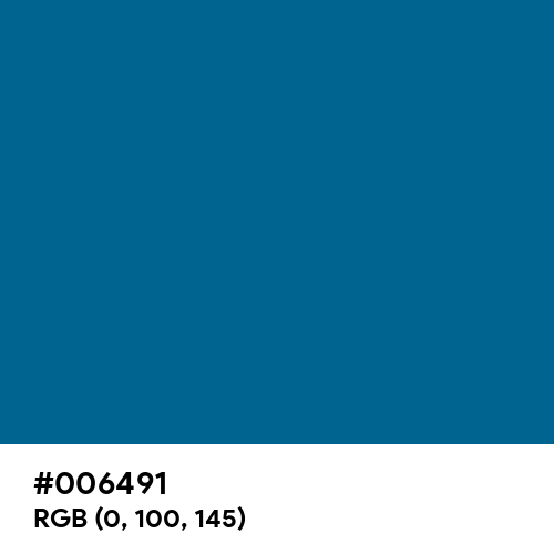 Kingfisher Blue (Hex code: 006491) Thumbnail