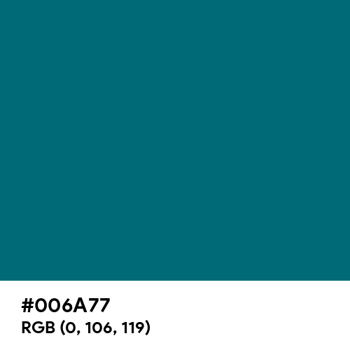 Mary Blue (Hex code: 006A77) Thumbnail