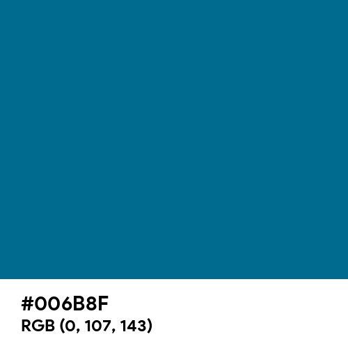 Sea Blue (Hex code: 006B8F) Thumbnail