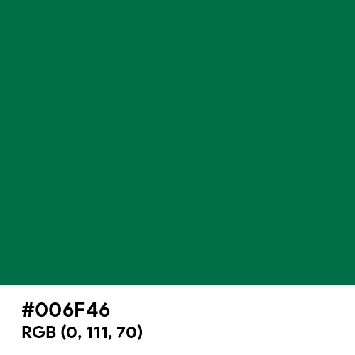 Whole Foods Green (Hex code: 006F46) Thumbnail