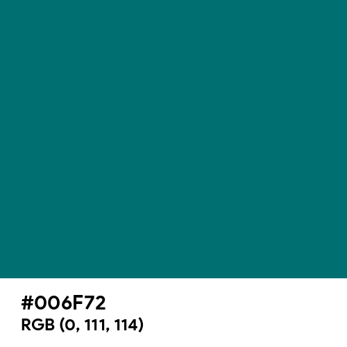 Active Turquoise (Hex code: 006F72) Thumbnail