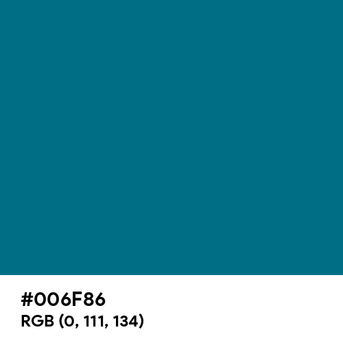 Cyan Blue (RAL Design) (Hex code: 006F86) Thumbnail