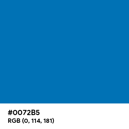 French Blue (Pantone) (Hex code: 0072B5) Thumbnail
