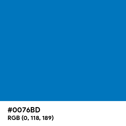 Zappos Blue (Hex code: 0076BD) Thumbnail