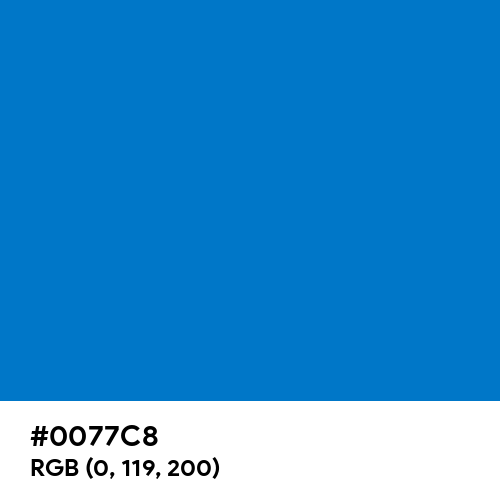 UAH Blue (Hex code: 0077C8) Thumbnail