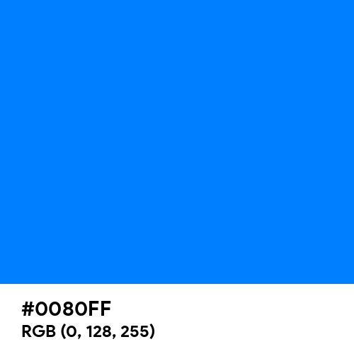 Azure (Traditional) (Hex code: 0080FF) Thumbnail