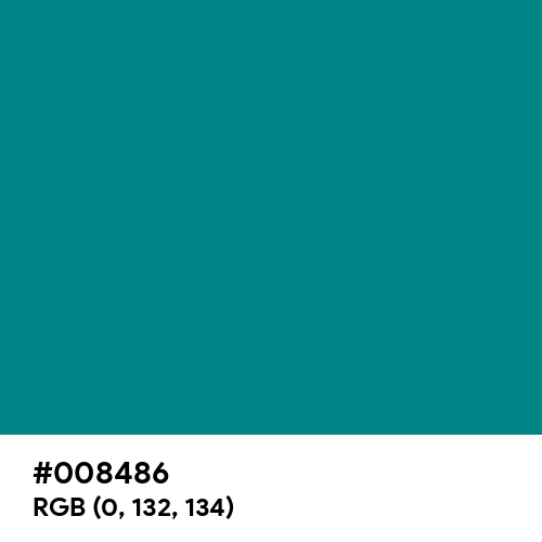 Caribbean Turquoise (Hex code: 008486) Thumbnail