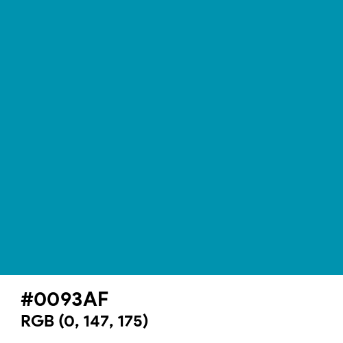 Blue (Munsell) (Hex code: 0093AF) Thumbnail
