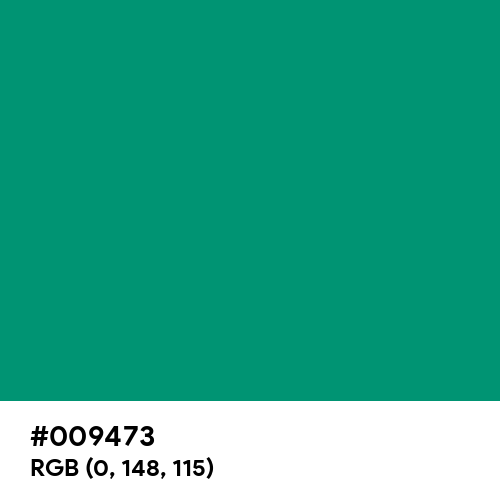Emerald Pantone Color Hex Code Is 009473, What Shade Is Emerald Green
