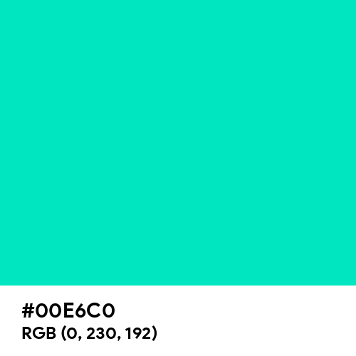 Sea Green (Crayola) (Hex code: 00E6C0) Thumbnail