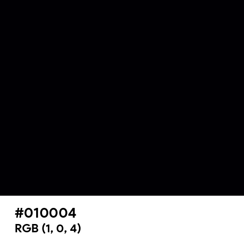 Rich Black (FOGRA39) (Hex code: 010004) Thumbnail