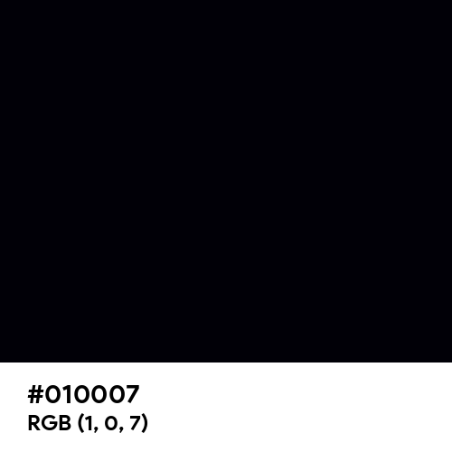 Rich Black (FOGRA39) (Hex code: 010007) Thumbnail