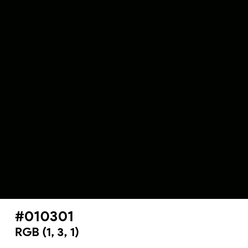 Rich Black (FOGRA39) (Hex code: 010301) Thumbnail