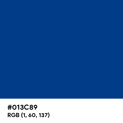 Ultramarine Blue (Ferrario) (Hex code: 013C89) Thumbnail