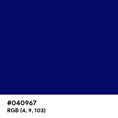 Phthalo Blue (Hex code: 040967) Thumbnail