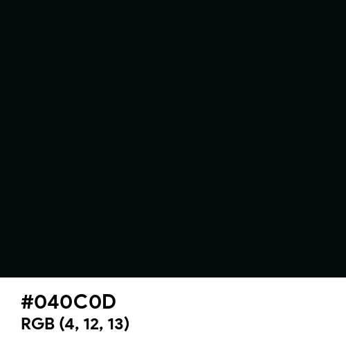 Rich Black (FOGRA29) (Hex code: 040C0D) Thumbnail