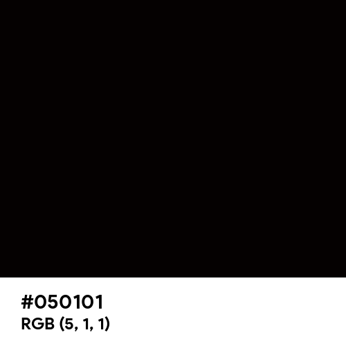 Rich Black (FOGRA39) (Hex code: 050101) Thumbnail