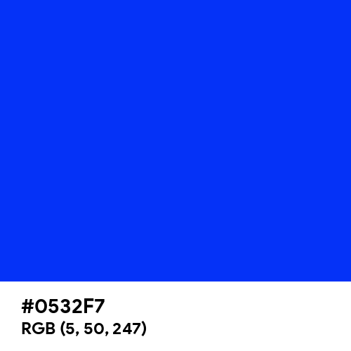Blue (RYB) (Hex code: 0532F7) Thumbnail