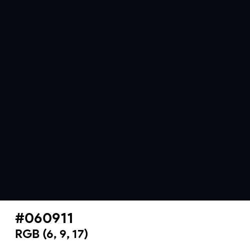 Rich Black (FOGRA29) (Hex code: 060911) Thumbnail