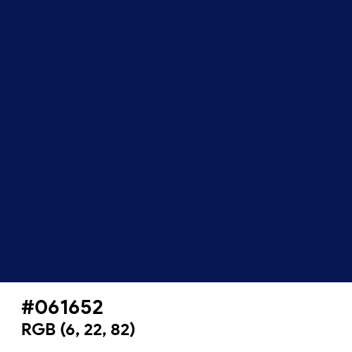 Oxford Blue (Hex code: 061652) Thumbnail
