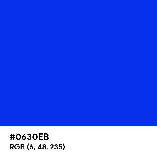 Blue (RYB) (Hex code: 0630EB) Thumbnail