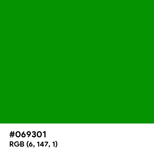 Strong Green (Hex code: 069301) Thumbnail