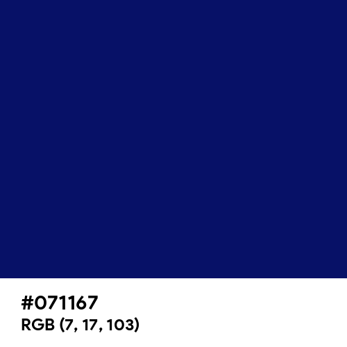 Dark Imperial Blue (Hex code: 071167) Thumbnail