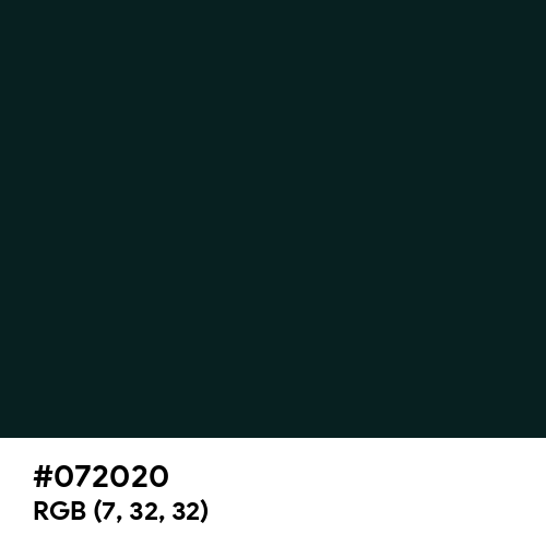 Dark Green (Hex code: 072020) Thumbnail