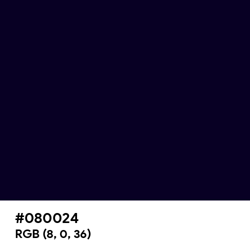 Rich Black (FOGRA29) (Hex code: 080024) Thumbnail