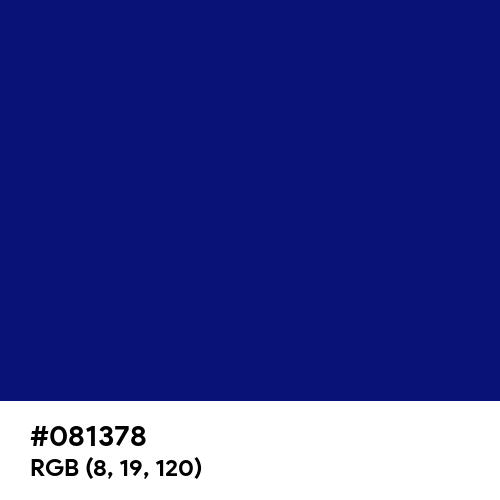 Dark Imperial Blue (Hex code: 081378) Thumbnail