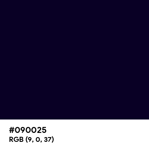 Rich Black (FOGRA29) (Hex code: 090025) Thumbnail