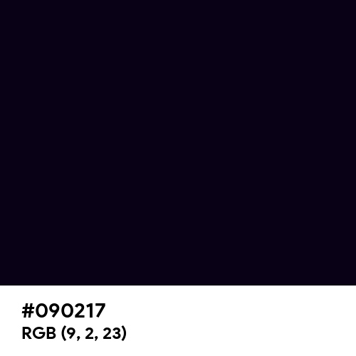 Rich Black (FOGRA29) (Hex code: 090217) Thumbnail