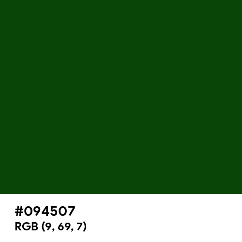 Dark Royal Green (Hex code: 094507) Thumbnail