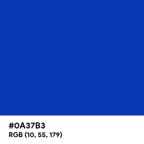 UA Blue (Hex code: 0A37B3) Thumbnail