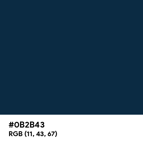 Oxford Blue (Hex code: 0B2B43) Thumbnail