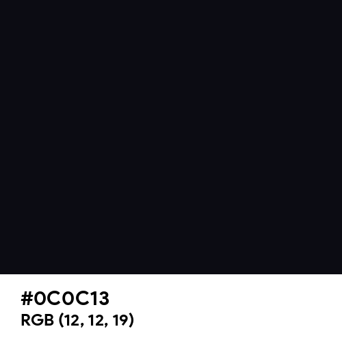 Rich Black (FOGRA29) (Hex code: 0C0C13) Thumbnail