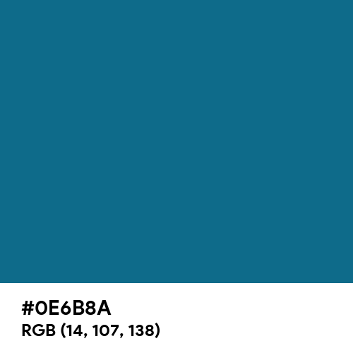 Betta Blue (Hex code: 0E6B8A) Thumbnail