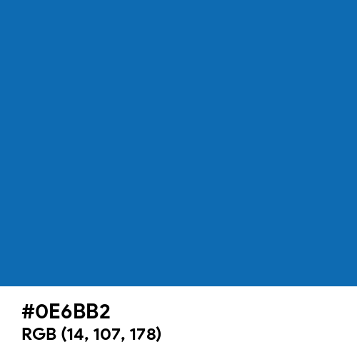 Green-Blue (Hex code: 0E6BB2) Thumbnail